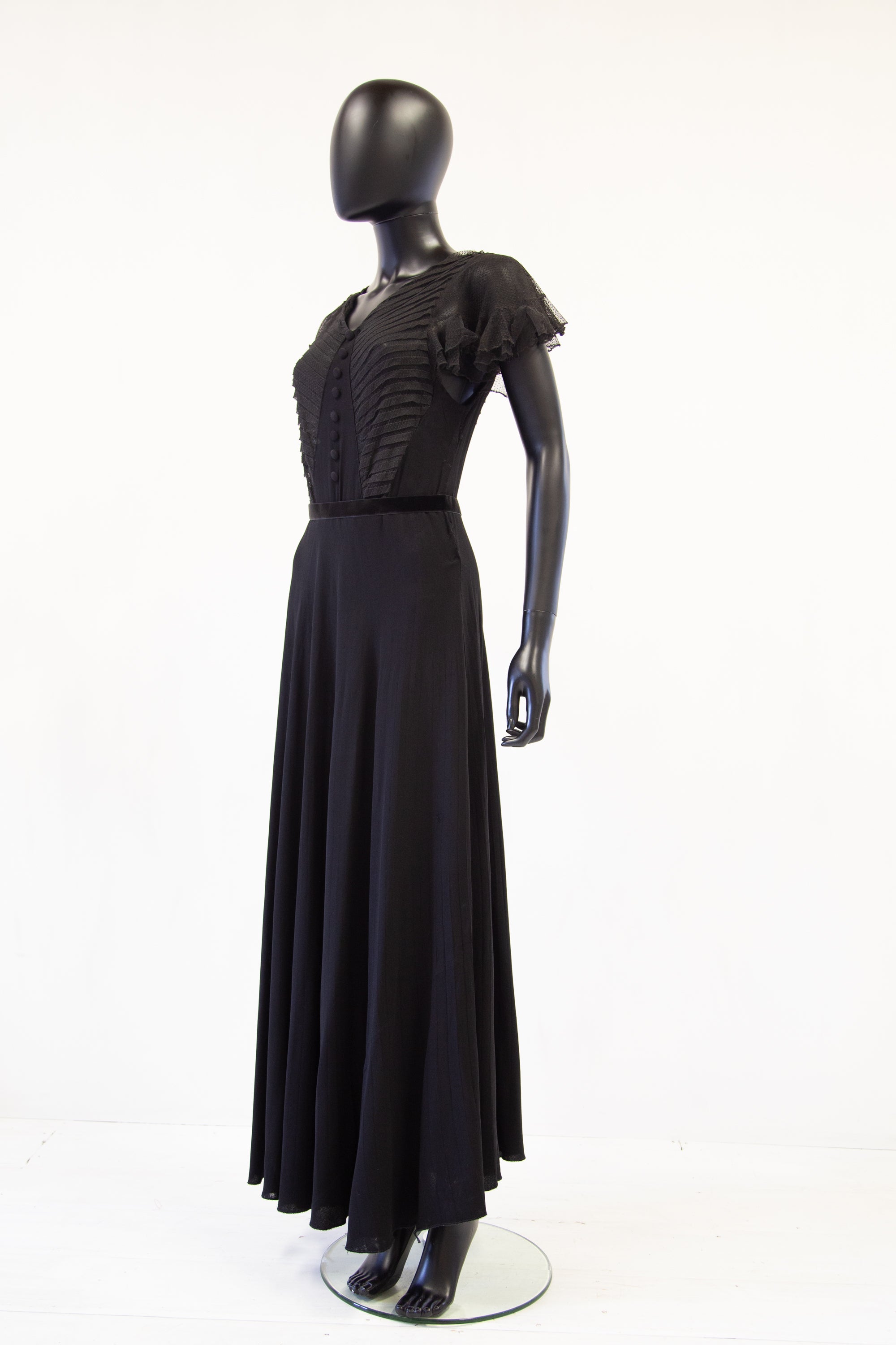 Vintage 1930s Black Tulle Dress Vintage 1930s Black Tulle Dress