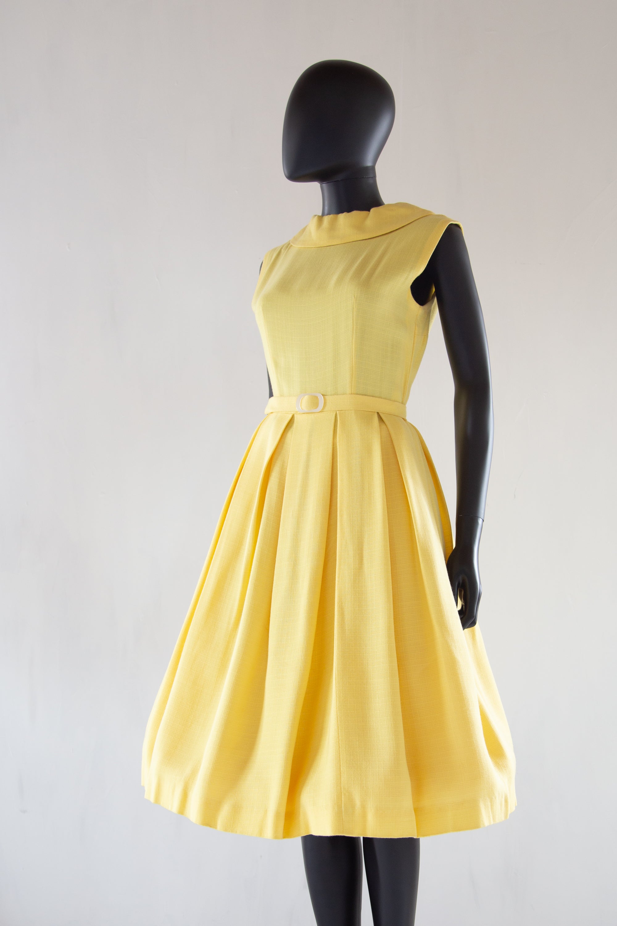Vintage 1980s does 50s Yellow Linen Dress – ALEXANDRA-KING