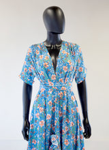 Belle Dress in Blue Floral Muslin