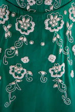 Vintage 1950s Green Beaded Cocktail Dress