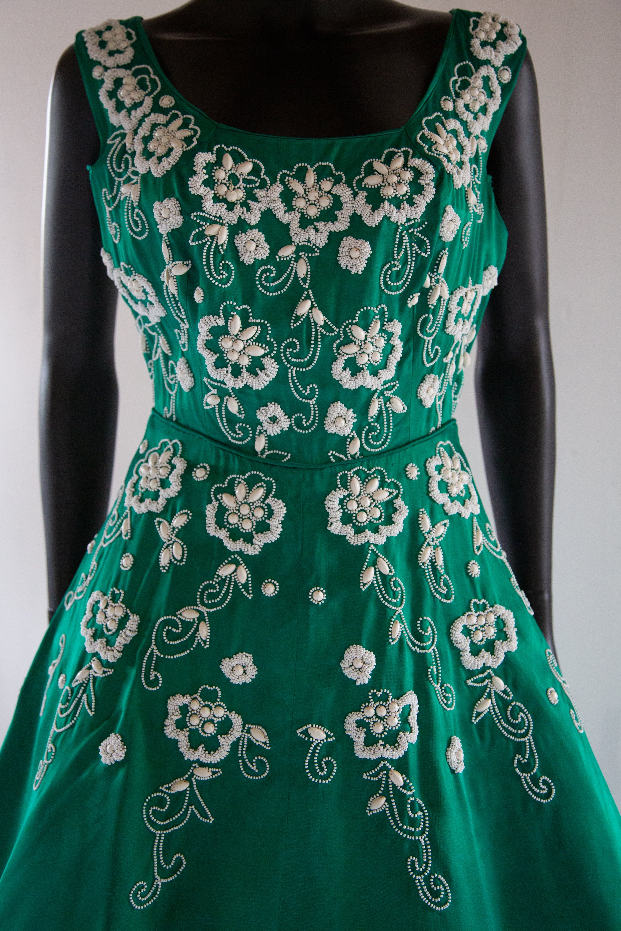 Vintage 1950s Green Beaded Cocktail Dress – ALEXANDRA-KING
