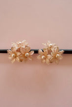 Vintage 1960s Peach Blossom Plastic Earrings