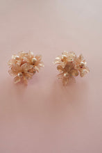 Vintage 1960s Peach Blossom Plastic Earrings
