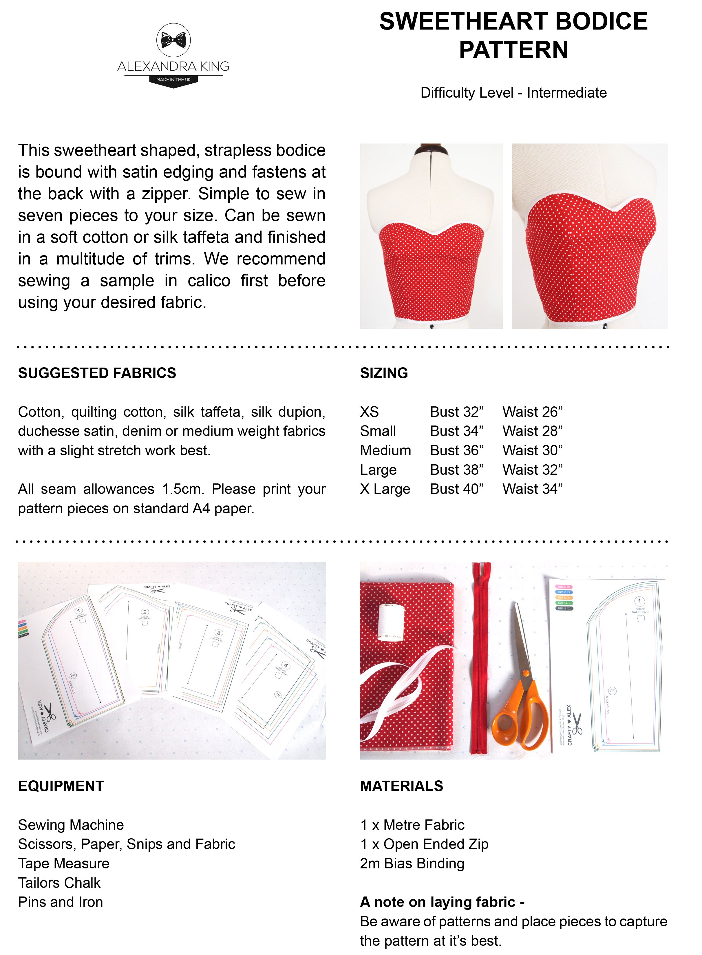 Strapless Bodice Pattern