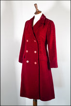 vintage Christian Dior New York Red Velvet Moire Coat 1950s Alexandra King