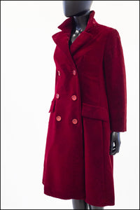 Vintage 1960s Christian Dior Red Velvet Coat