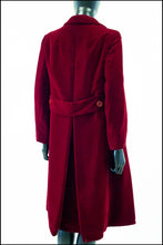 vintage Christian Dior New York Red Velvet Moire Coat 1950s Alexandra King