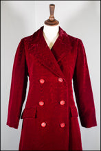 Vintage 1960s Christian Dior Red Velvet Coat