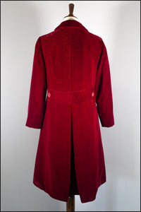 vintage Christian Dior New York Red Velvet Coat 1950s Alexandra King