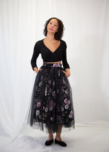 Si - Rose Linen Tulle Midi Skirt