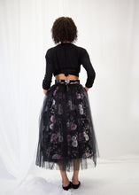Si - Rose Linen Tulle Midi Skirt