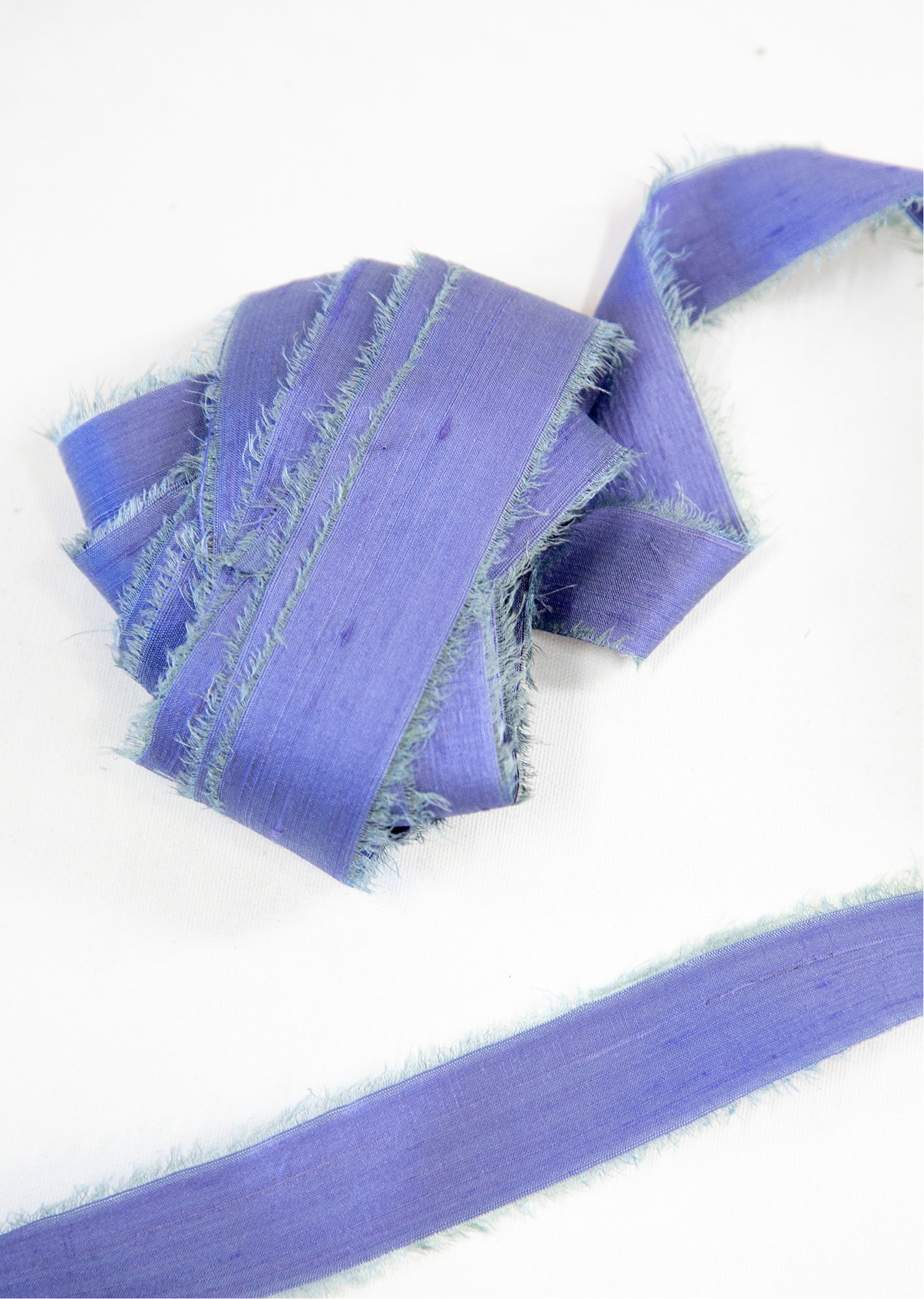 5m Dusky Blue Silk Ribbon 2.5cms