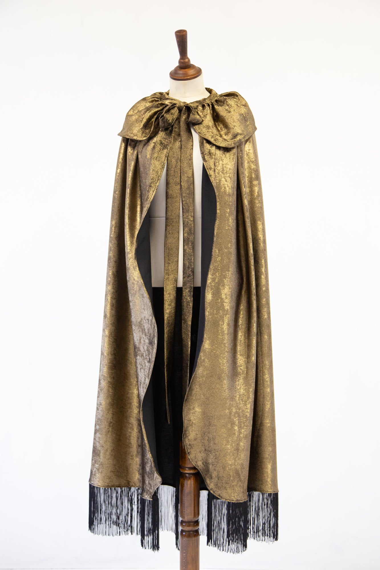 vintage 1920s style gold fringed opera cape Alexandra King