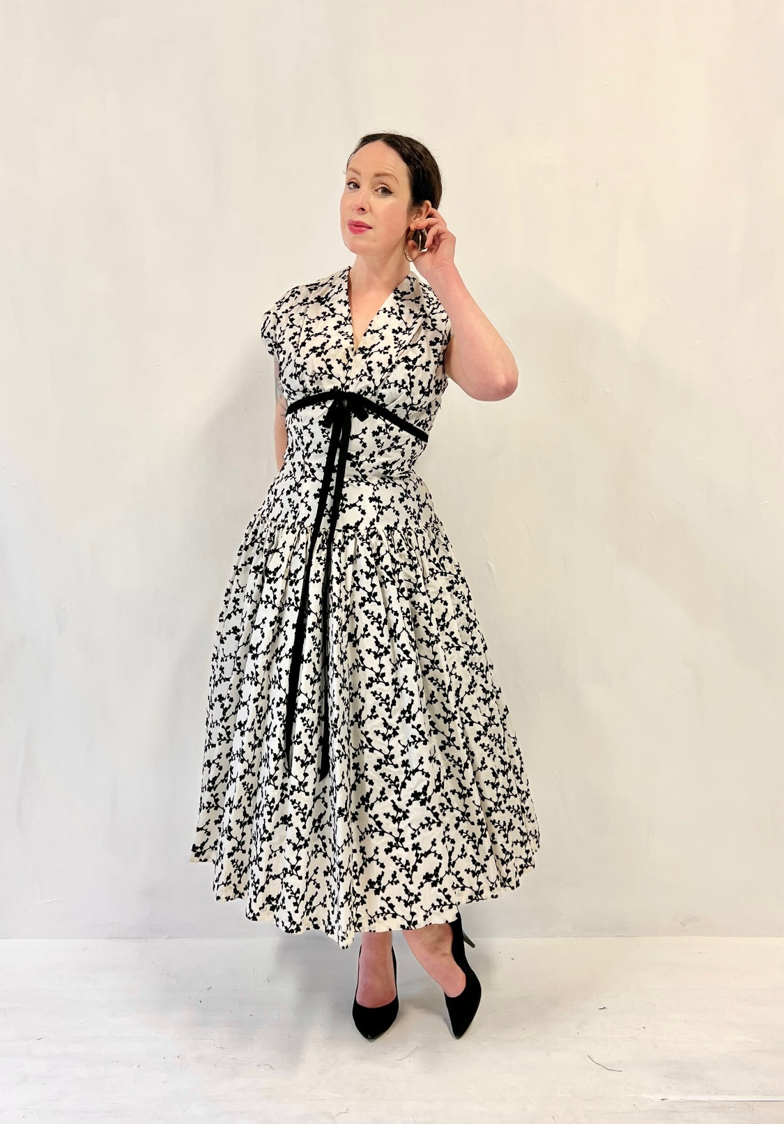 white christmas dresses 1950s Vintage Strapless Cocktail Dress W/Sequins main image 0