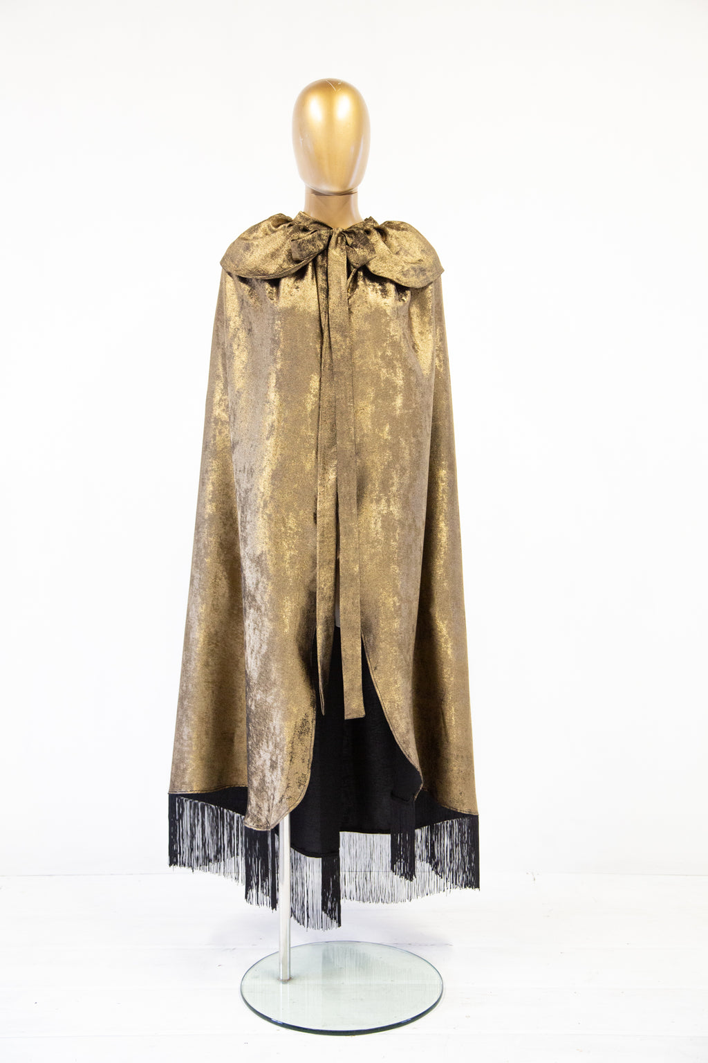 vintage 1920s style gold fringed opera cape Alexandra King