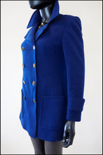 Vintage 1960s French Blue Pea Coat