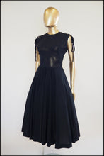 Vintage 1950s Little Black Crepe Dress