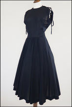 Vintage 1950s Little Black Crepe Dress