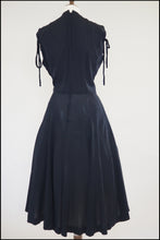 Vintage 1950s Little Black Crepe Dress