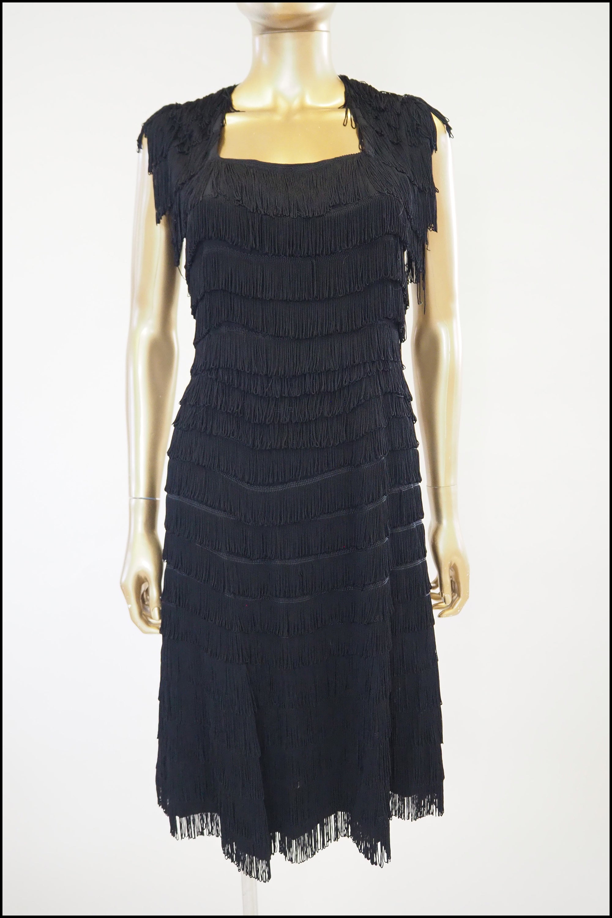 Vintage 1960s Black Fringed Wiggle Dress – ALEXANDRA-KING