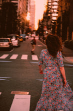 Belle Dress in Blue Floral Muslin