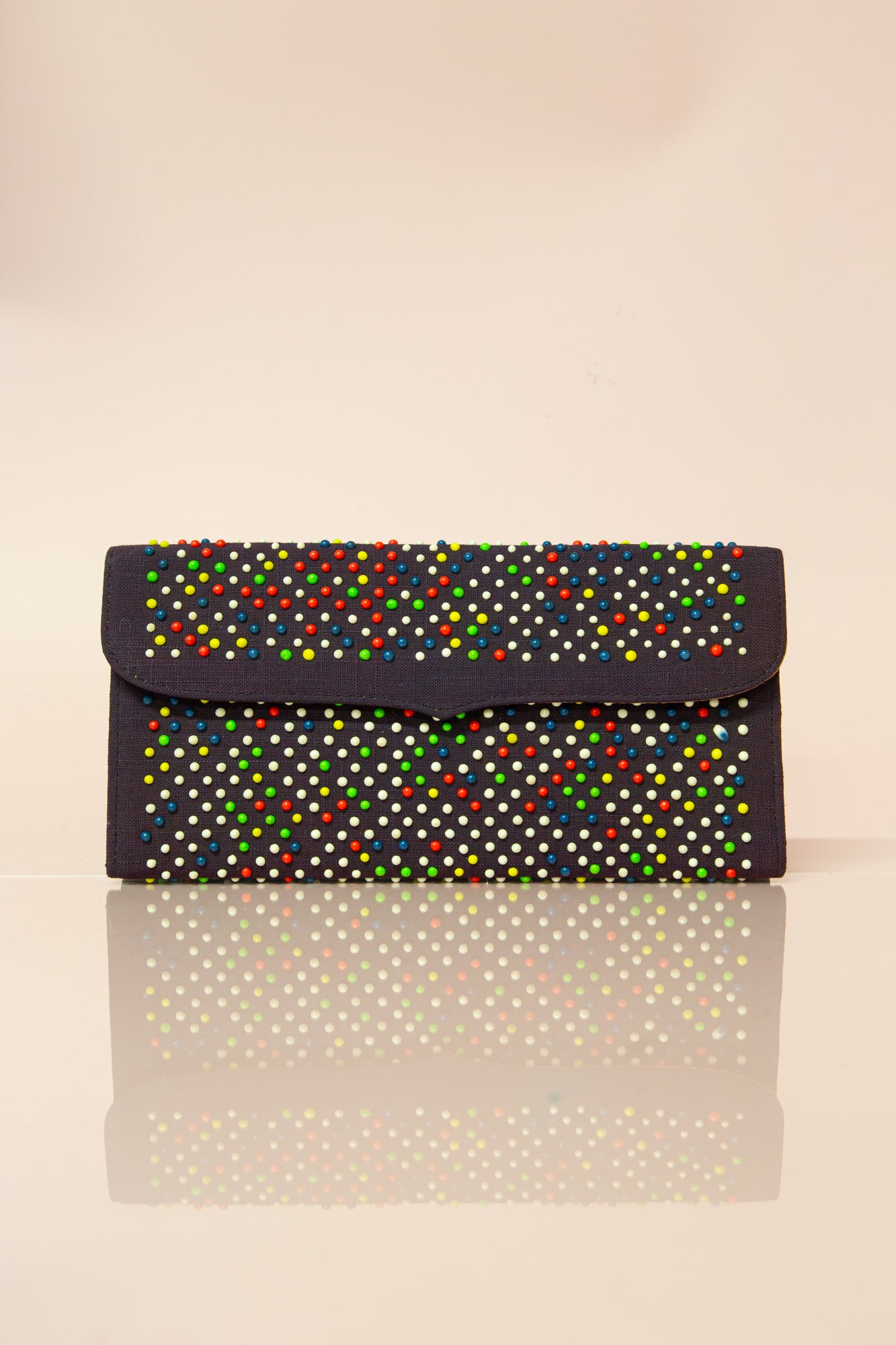 vintage 1950s dot clutch bag pegi paris