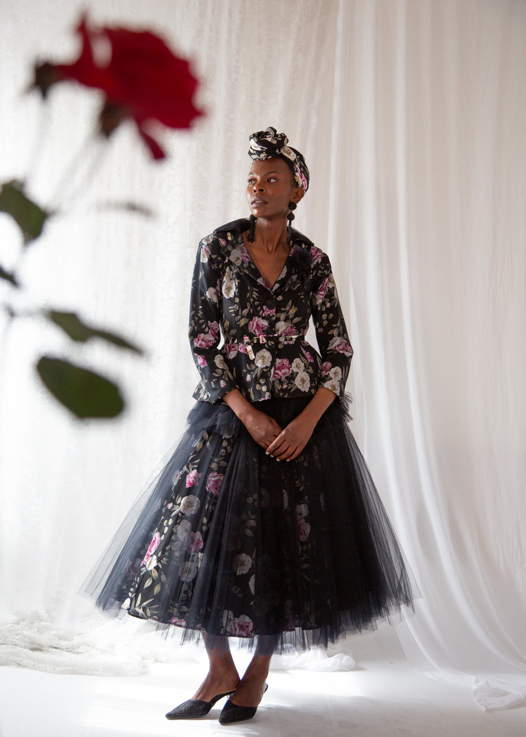 Hada - Rose Linen Tulle Jacket