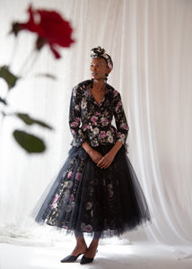 Hada - Rose Linen Tulle Jacket