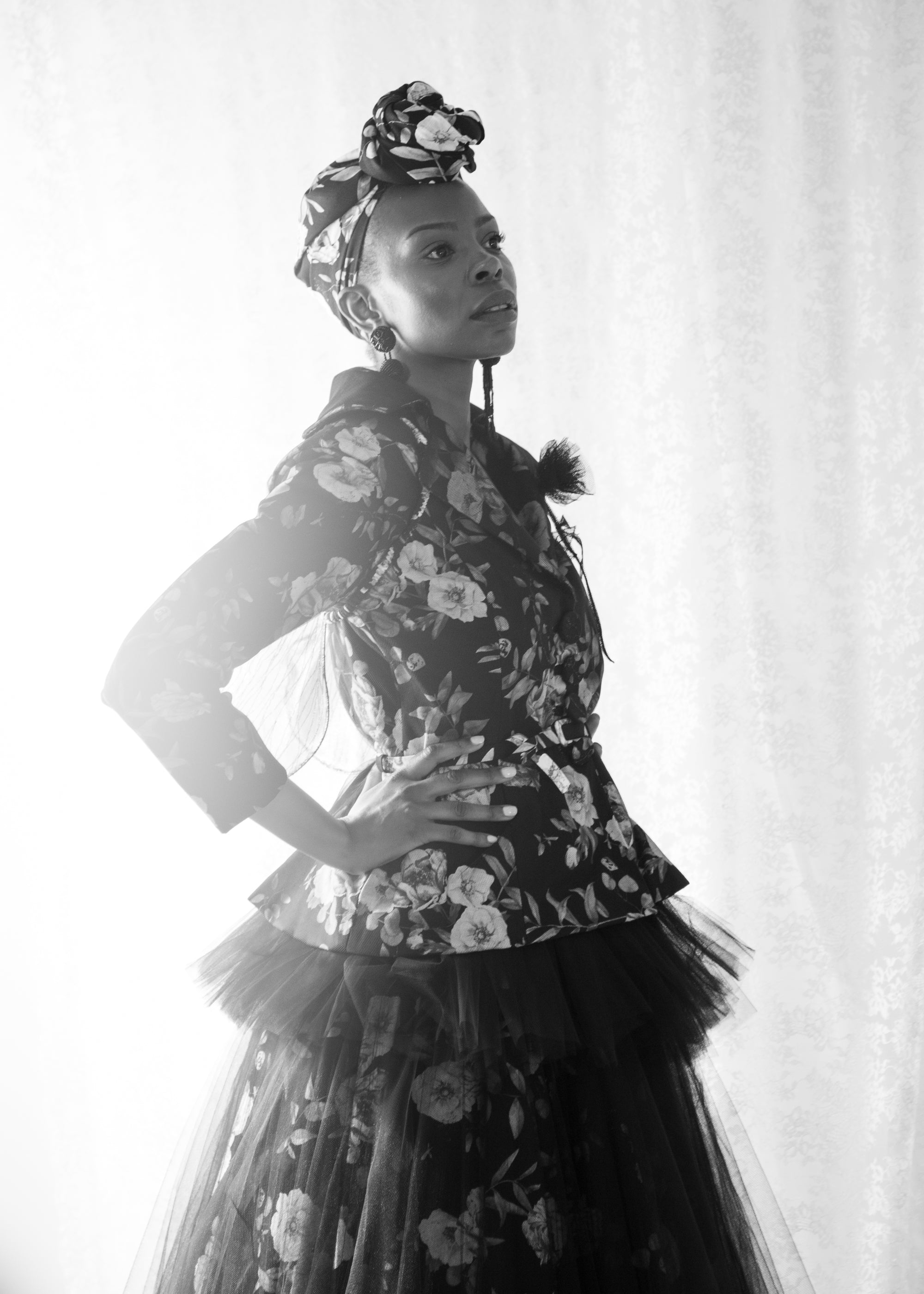 Hada - Rose Linen Tulle Jacket