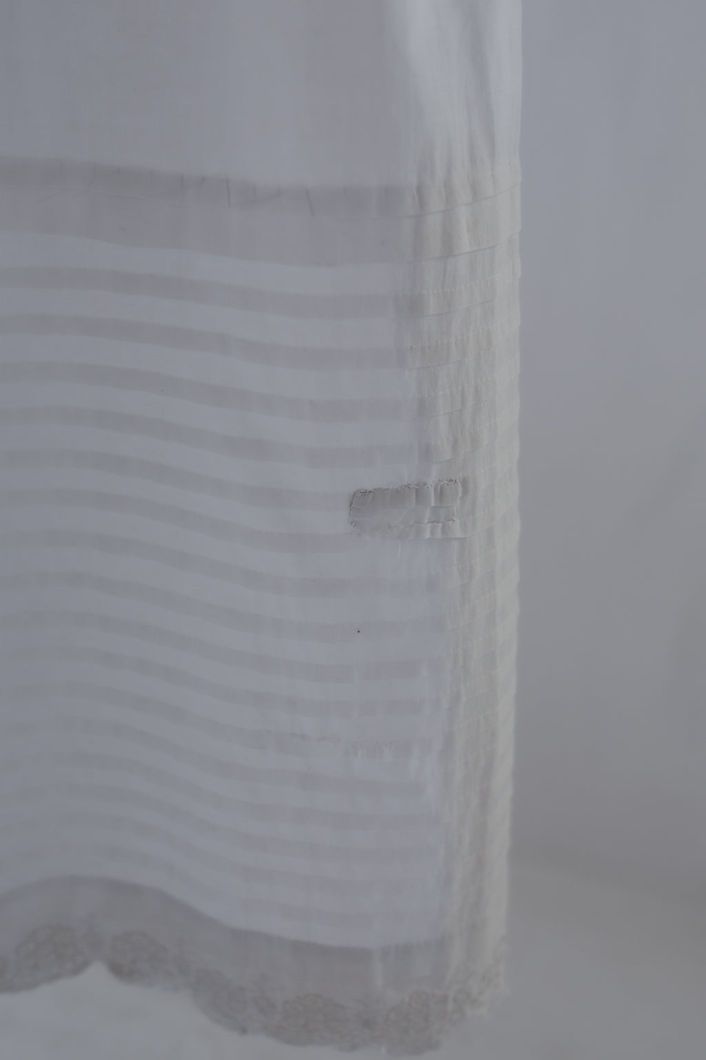 Antique White Cotton Pintuck Skirt