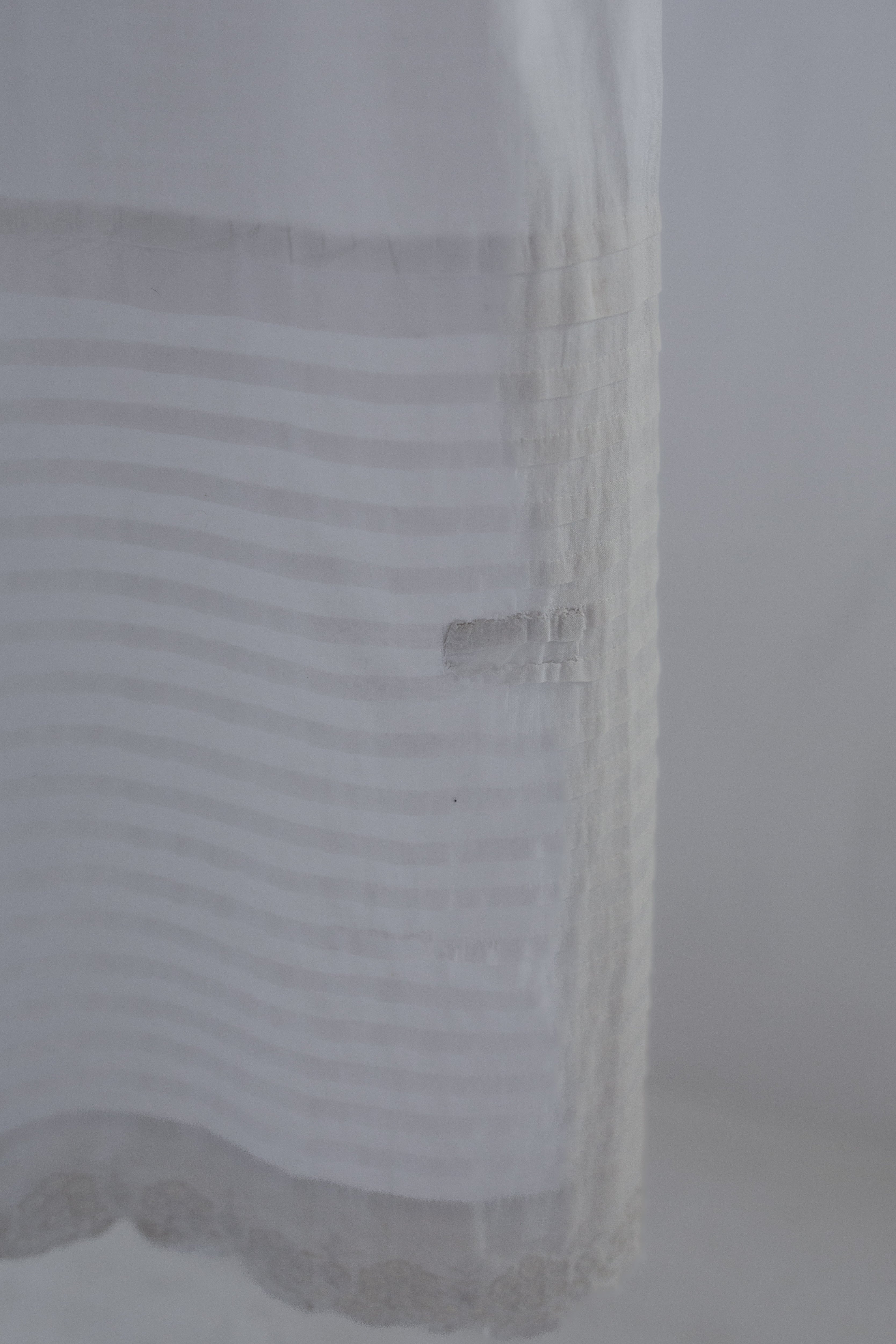 Antique White Cotton Pintuck Skirt