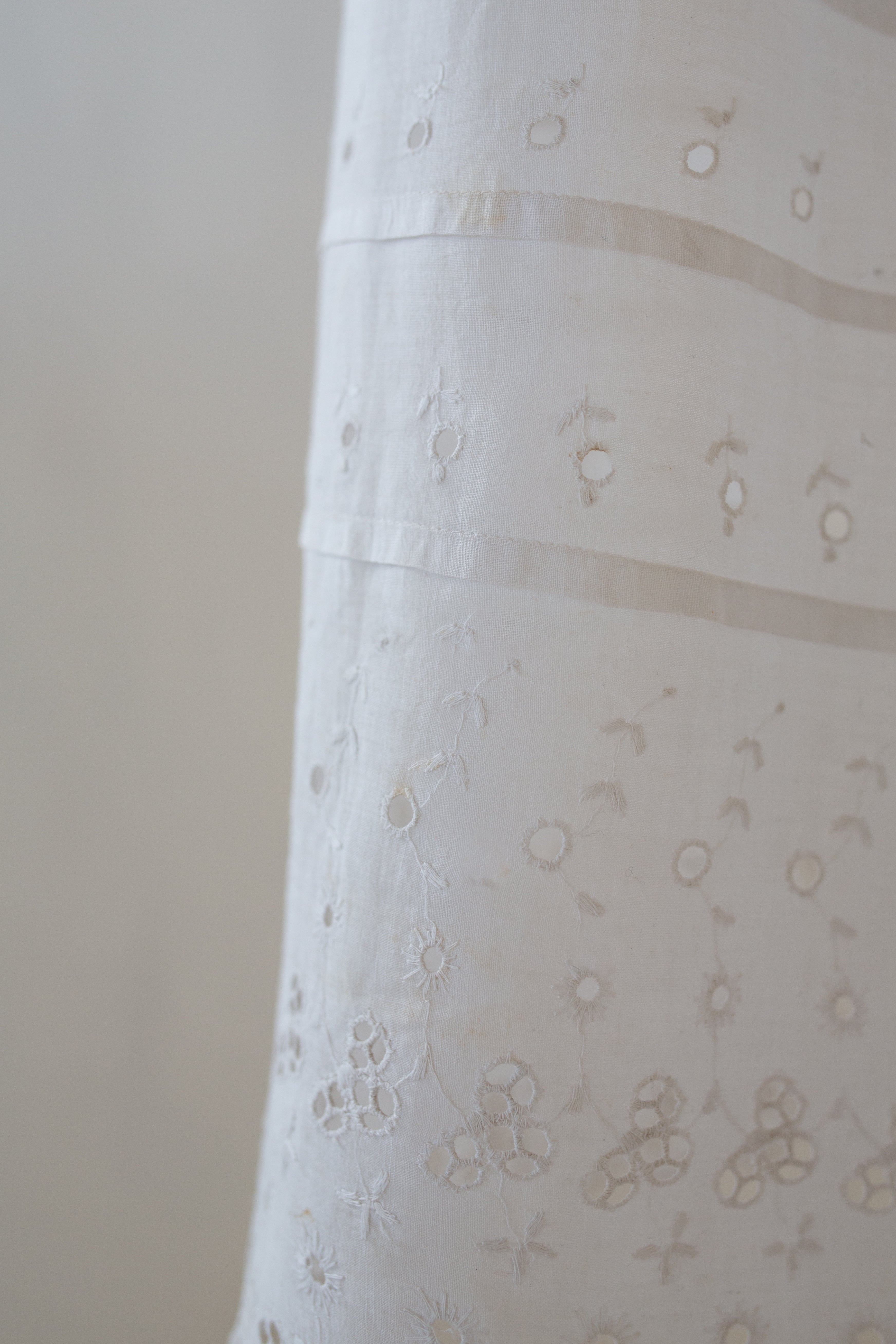Antique White Cotton Eyelet Skirt
