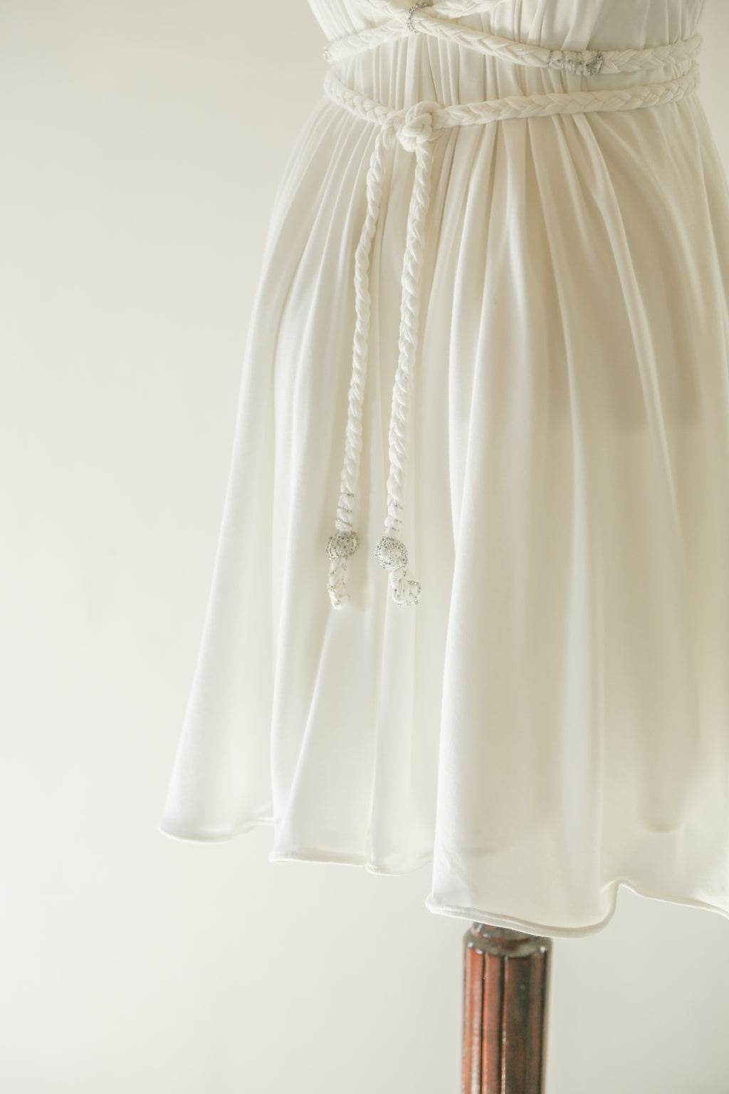 Ivory Bamboo Jersey Mini Dress - Aphrodite