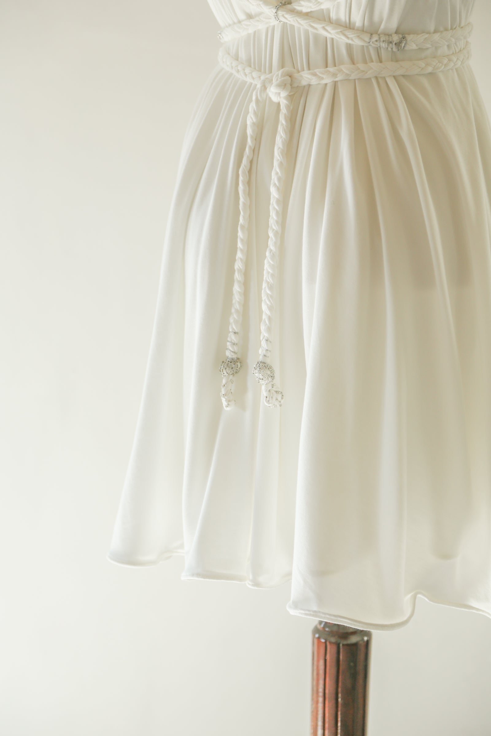 Ivory Bamboo Jersey Mini Dress - Aphrodite