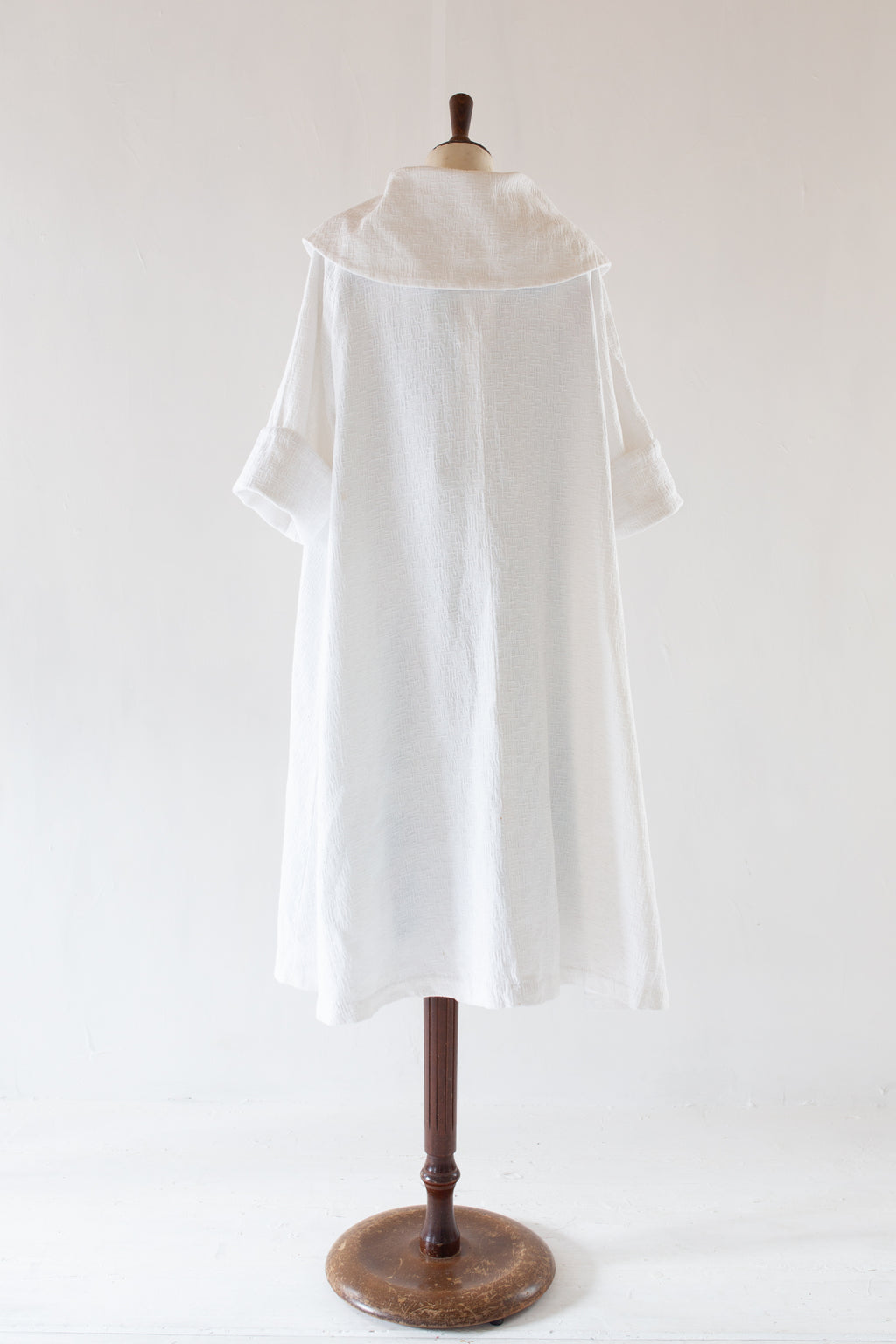 Vintage 1950s White Cotton Swing Coat