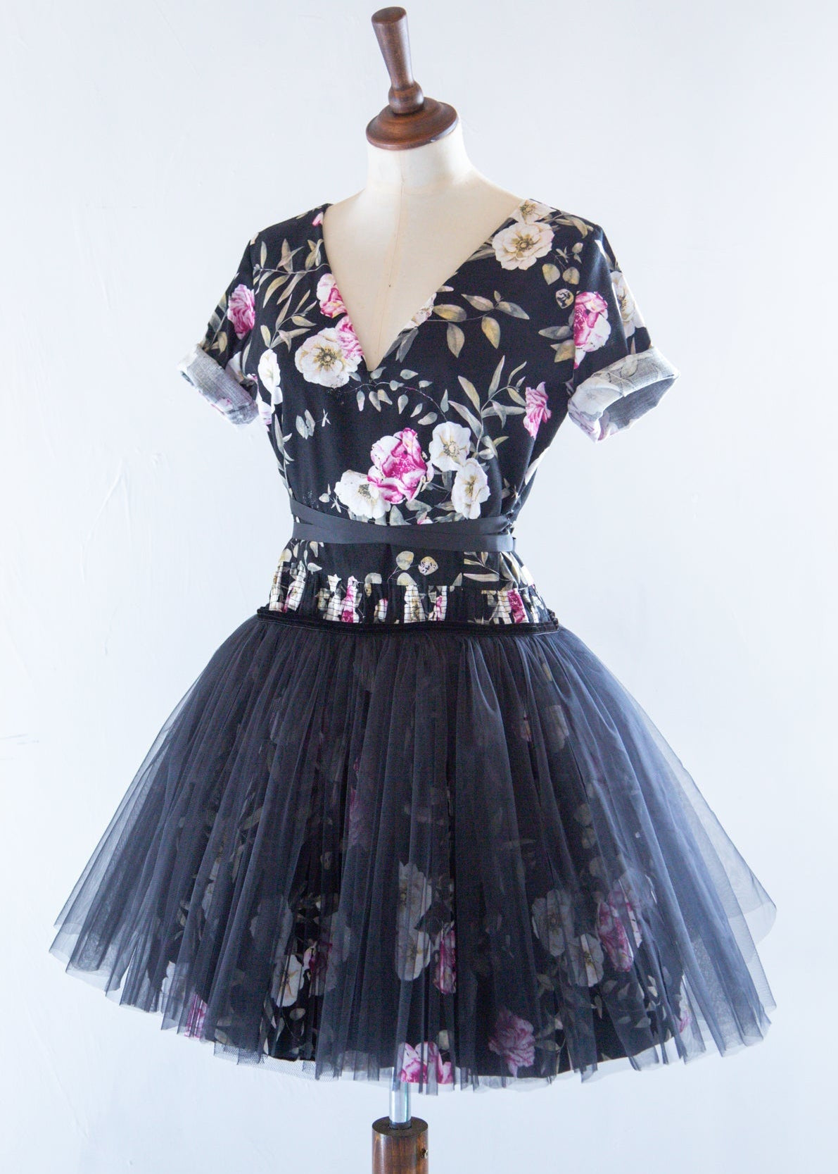 black floral print ballerina tutu dress alexandra king