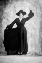 Vanya - Black Velvet Devore Gown