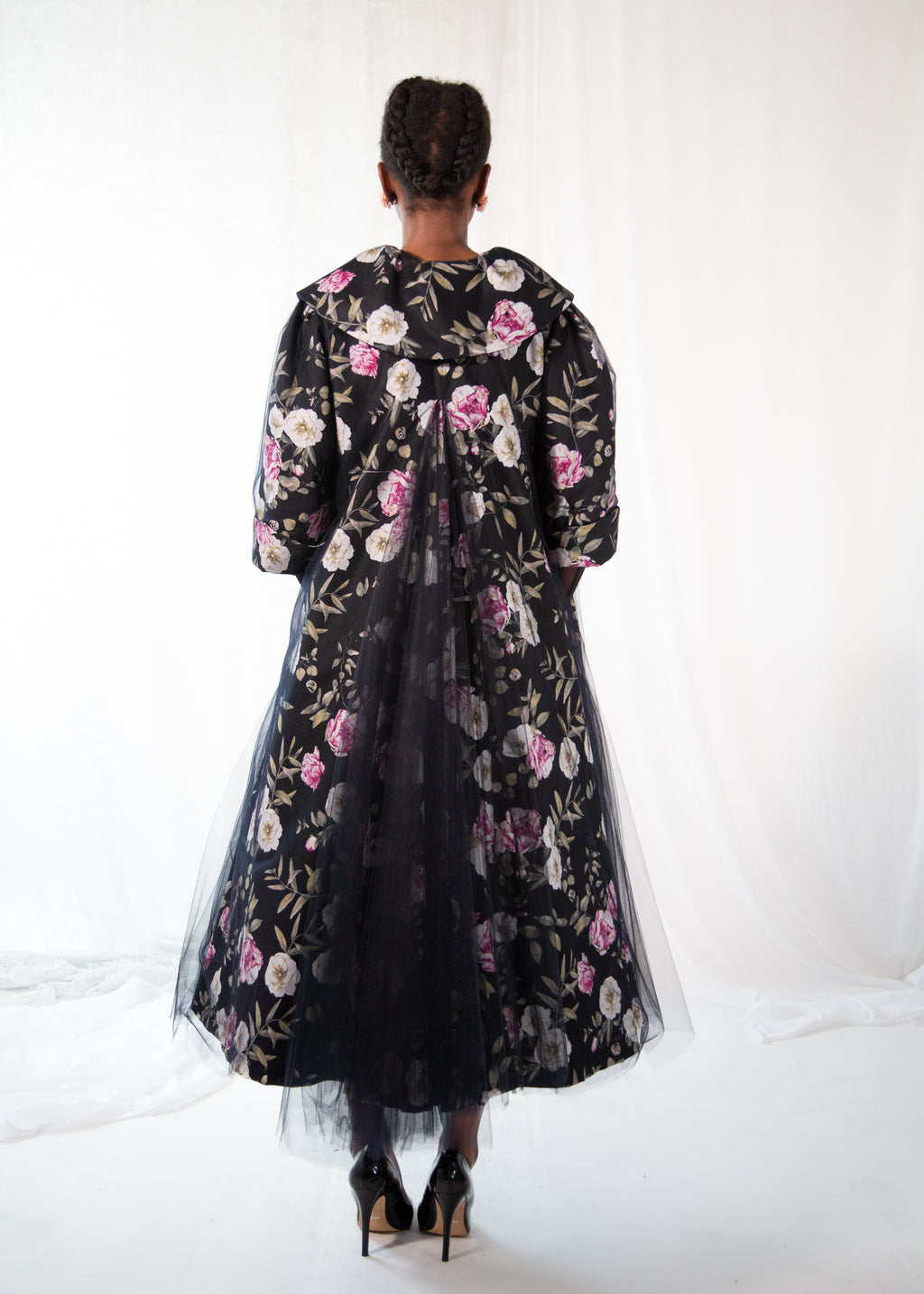 Sidhe Rose Linen Tulle Opera Coat