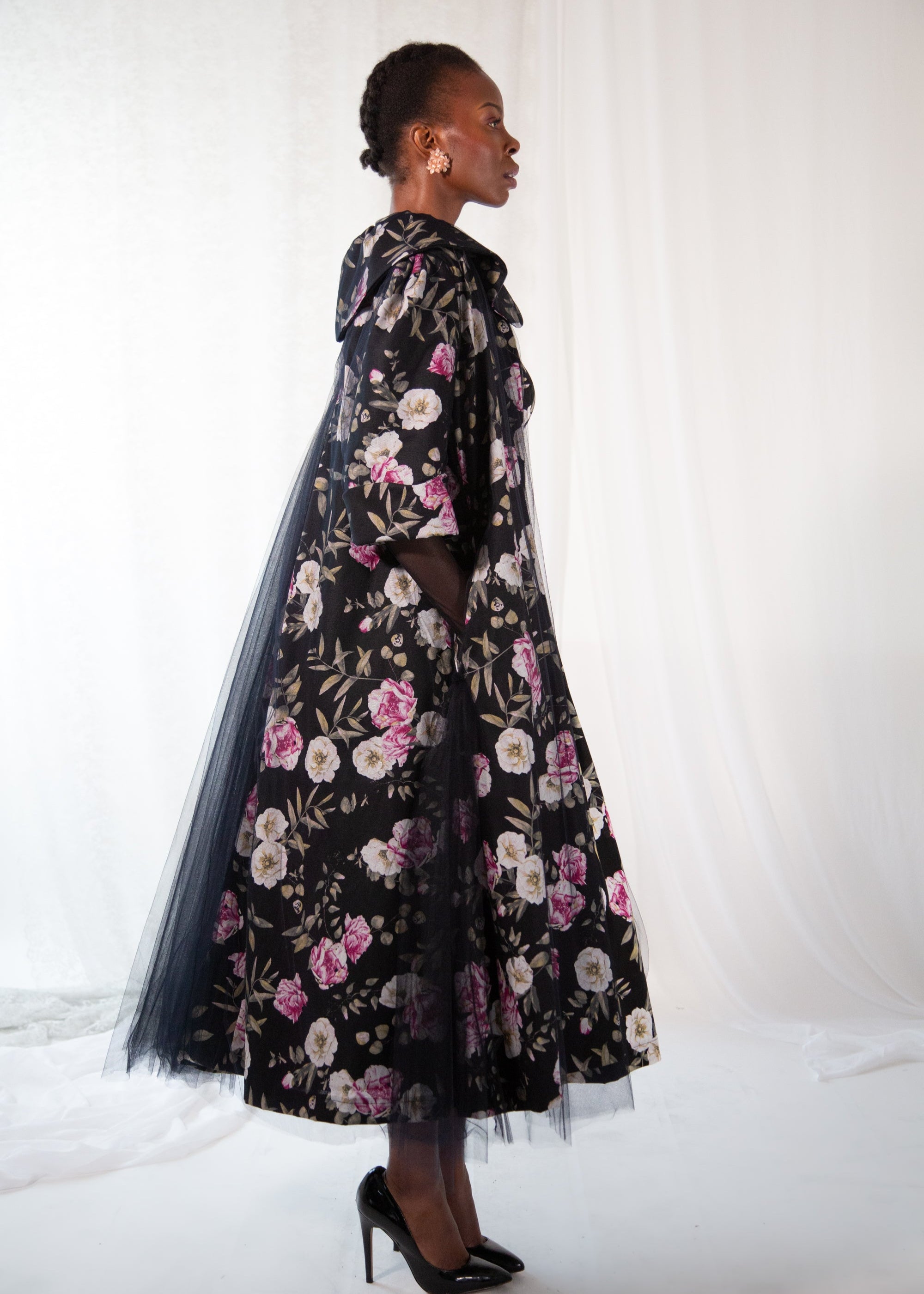 Sidhe Rose Linen Tulle Opera Coat