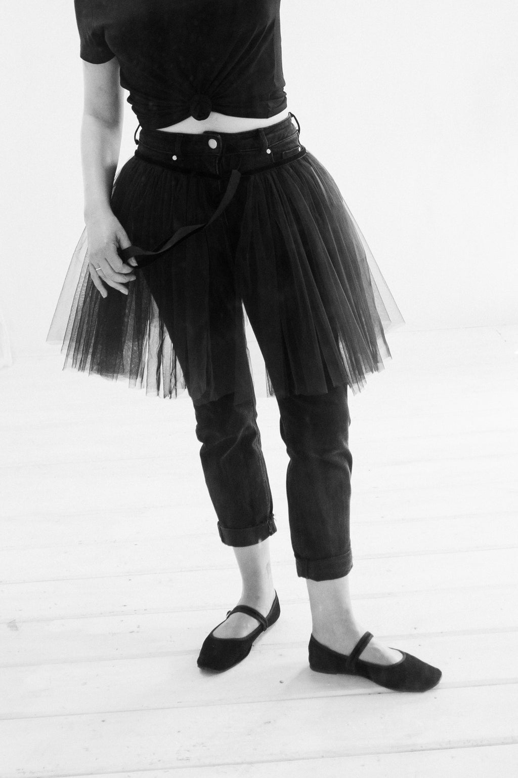 black tutu overskirt by alexandra king