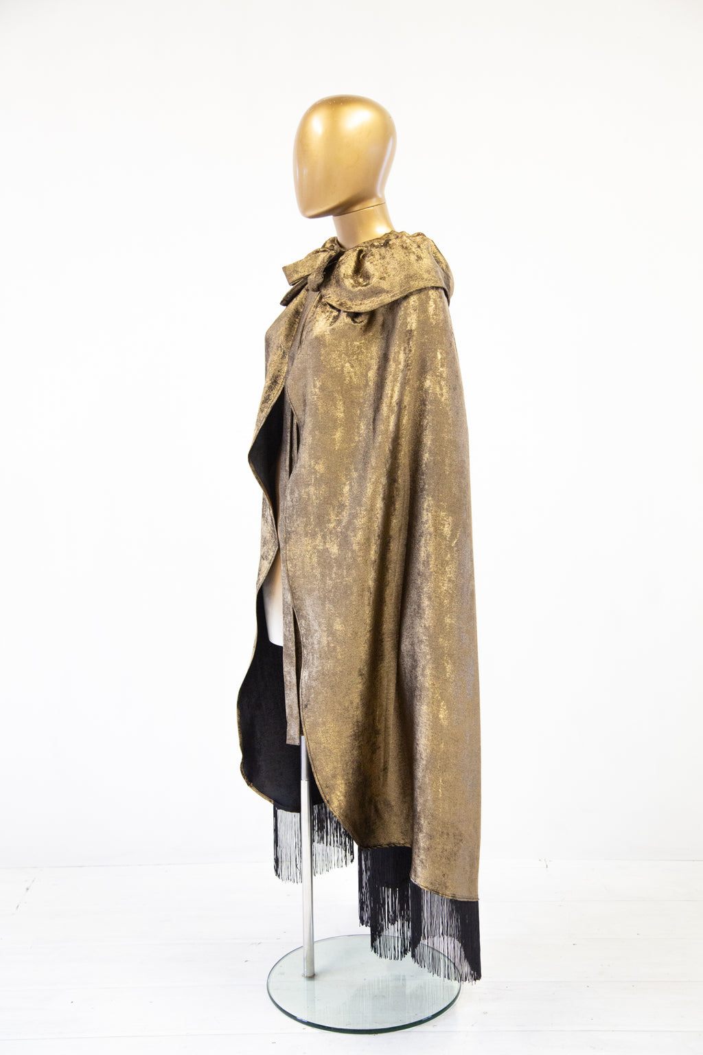 vintage 1920s style gold fringed opera cape Alexandra King