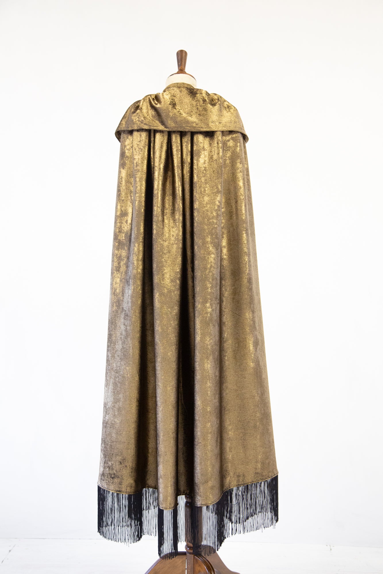 vintage 1920s style gold fringed opera cape Alexandra King