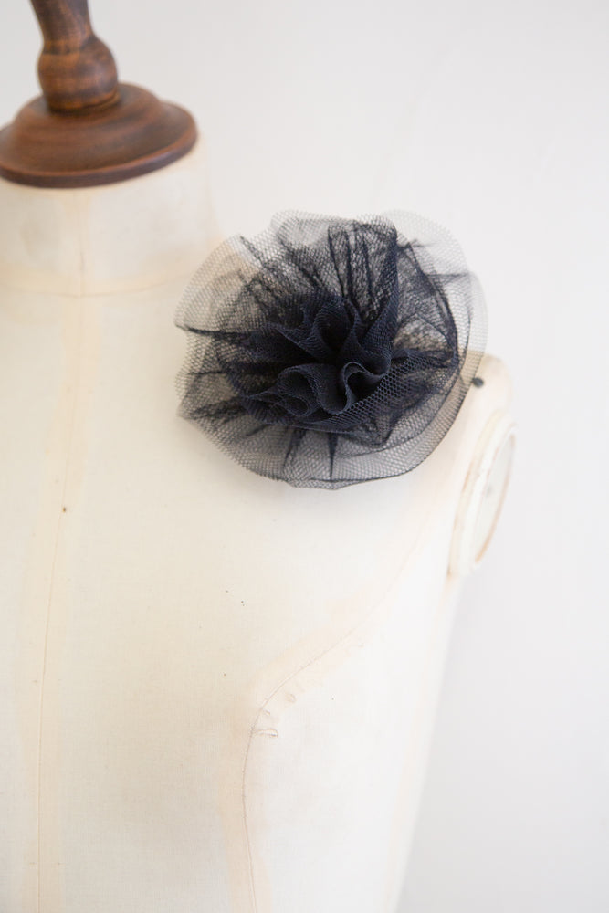 Black Round Rose Corsage