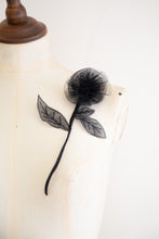 Black tulle Rose Corsage