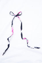 Rose Print Linen Skinny Tie