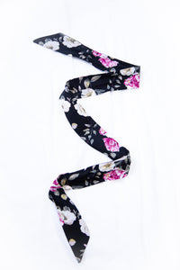 Rose Print Linen Midi Tie