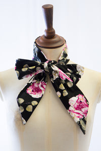 Rose Print Linen Midi Tie