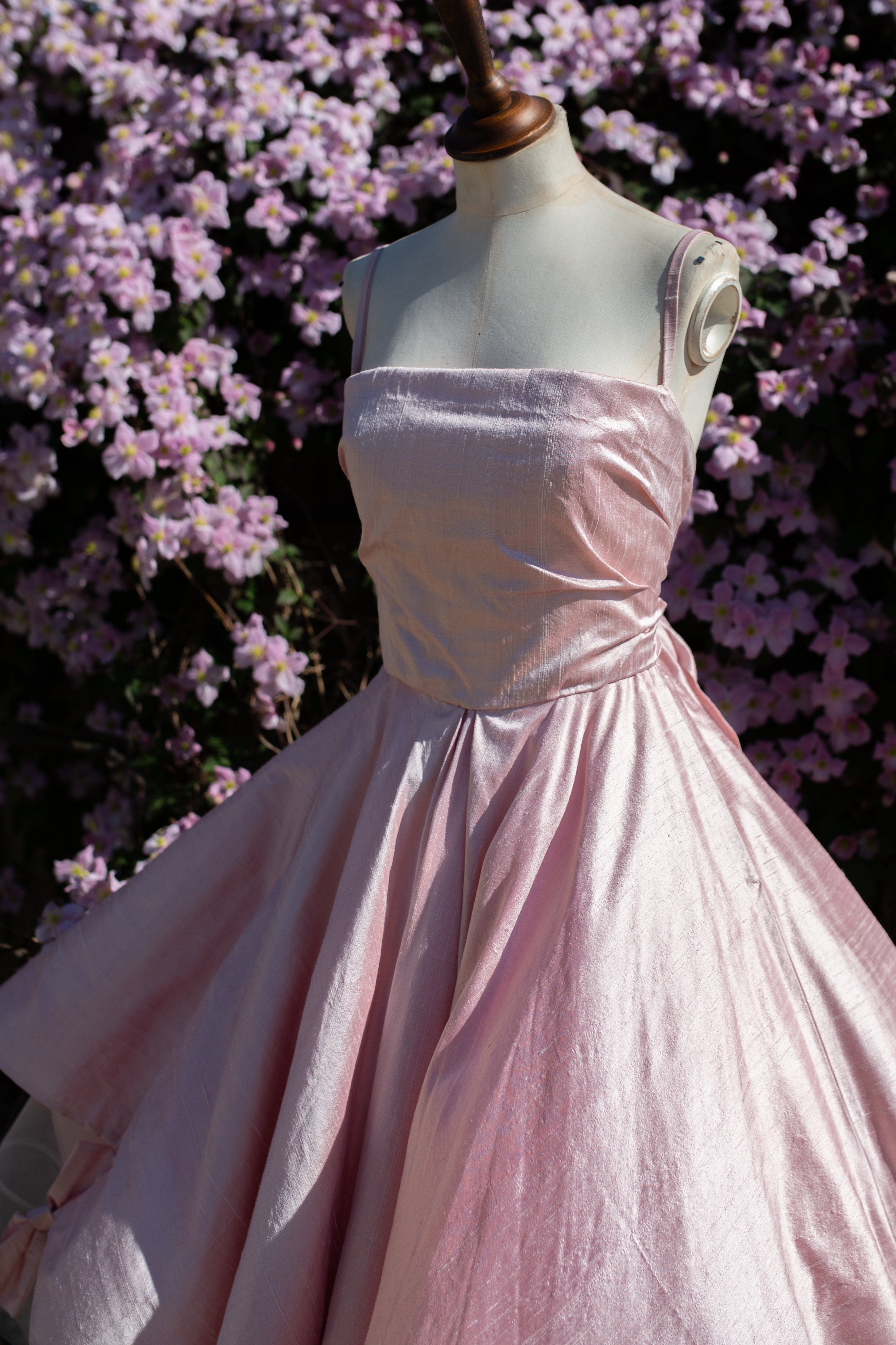 Peony Blush Pink Silk Gown