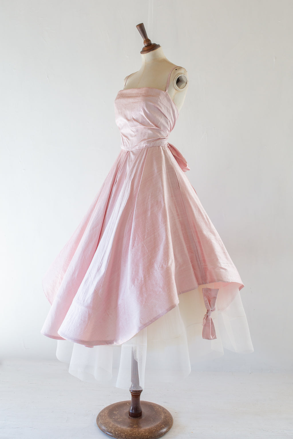 Blush Pink Handwoven Silk Gown