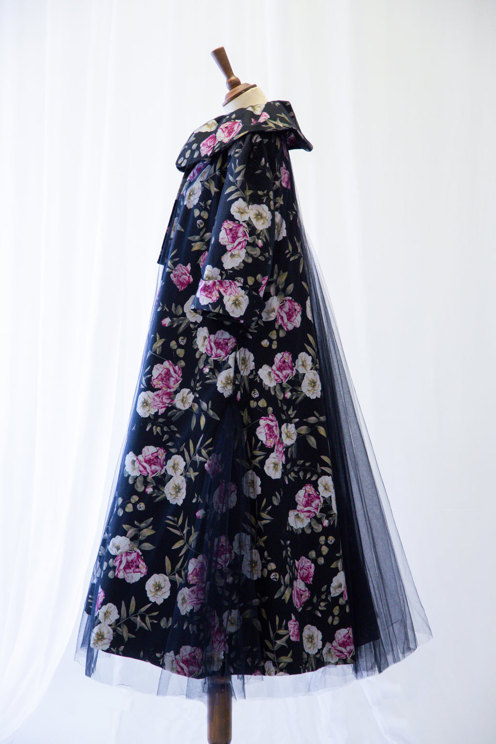 Sidhe Rose Linen Tulle Opera Coat